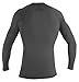 O'Neill Men's Basic Skins UPF 50+ Long Sleeve Rash Guard, Graphite, Large