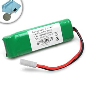  truCELL High Performance 8.4V 1600mAh Mini Flat Automatic Electric Airsoft Battery Pack for ICS / Olympic / Airsoft Elite / Well / Classic Army / Tokyo Marui / We and More High Powered AEG Airsoft Guns **Includes Cleaning Kit**