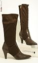 Edler COMMA Leder Stretch Stiefel braun