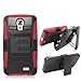 Phone Case for Lg Access LTE Red Edge Cover Kickstand Combo Holster Belt Clip L31g