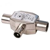 2 WAY TV AERIAL SPLITTER MALE TO FEMALE