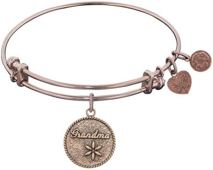 Angelica Collection Antique Stipple Finish Brass Grandma Expandable Bangle