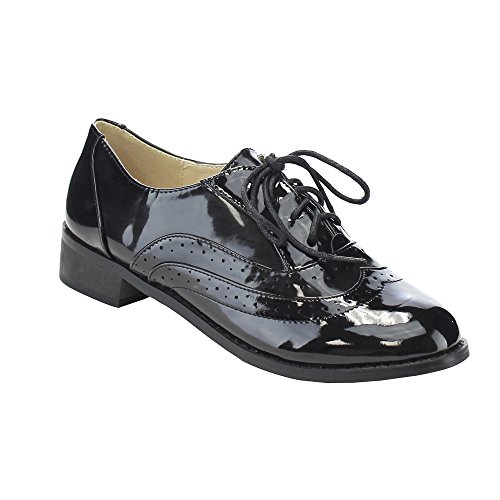 Marilyn Moda HPB001 Women Wingtip Perforated Dress Oxfords(Half Size Small)