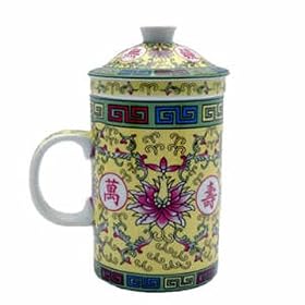 Flowers Brew in a Mug Tea Cup with Infuser