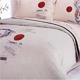 Designer Le Vele , Queen Duvet Set , Basketball Embroidered , 6 Piece Set