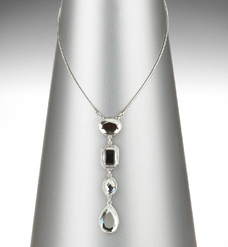 Mixed Faux Gemstone Y Design Necklace