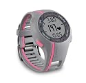Garmin Damen GPS Sportuhr Forerunner 110 HR - Damen, GPS Trainingscomputer inkl. Brustgurt, grau/ rosa