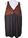 Delta Burke Extended Plus Size Swimdress, Tankini, Swim Dress, One Piece Swimsuit, Size 28w-34w, Brown with Rust & Gold Print