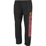 Chicago Blackhawks Kid's Post Game Fleece Pants - Black