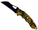 7 1/2'' BLACK COATED TIP KNIFE IN WOODLAND CAMO