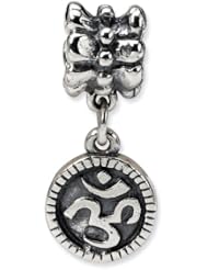 Sterling Silver Reflections Om Symbol Dangle Bead