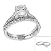 Sterling Silver Round CZ Bridal Engagement Ring Set