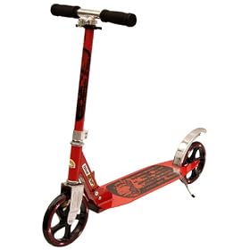 bike*star 205mm (8 Inch) Foldable Kick Push Scooter - Colour Red