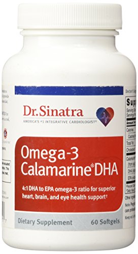 Dr. Sinatra's Omega-3 Calamarine DHA Heart Health Supplement with 800 mg of DHA and 200 mg of EPA, 60 Softgels (30-Day Supply) Dr. Sinatra's Omega-3 Calamarine DHA Heart Health Supplement with 800 mg of DHA and 200 mg of EPA, 60 Softgels (30-Day Supply)