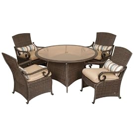 Lake Como Patio Dining Set (5 Piece, Wicker) by La-Z-Boy Outdoor