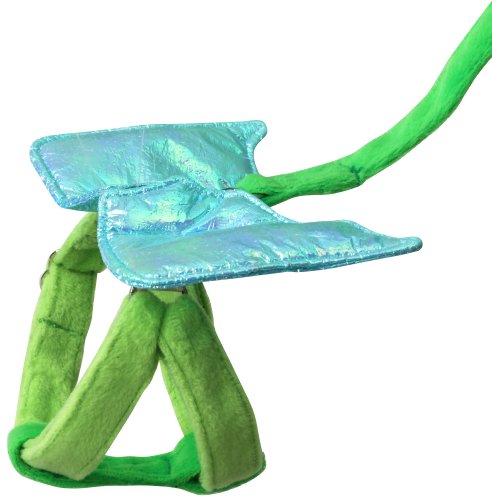 Doggles Winged Step In Dog Harness with Leash, Dragon, Green, Small