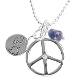 Sterling Silver Peace Charms Pendant, 18