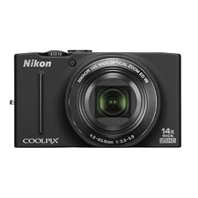 Nikon COOLPIX S8200 16.1 MP CMOS Digital Camera with 14x Optical Zoom NIKKOR ED Glass Lens and Full HD 1080p Video (Black)