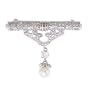 Heirloom Sterling Silver Faux Pearl C.Z. Diamond Pin (Special Sale)