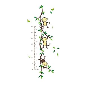 Naughty Monkey Juggling on Tree Branches Monkey Wall Decal Nursery Wall Decal