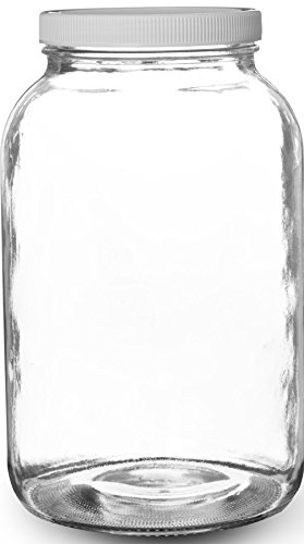 Pakkon wide mouth glass mason jar with plasticlid/ferme…
