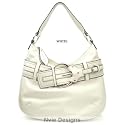 in Vogue Belt Design Shoulder Hobo - White