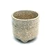 Cream Color Raku-yaki Censer (Mon-kohro) - Shoyeido Premium Incense Holder From Japan
