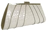 Croc Style Clutch Bag, Cream White