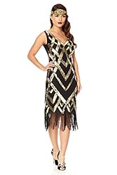 Above the Knee Beaded Sequined Vintage Polyamide/Tulle Sleeveless  Dress