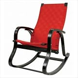 Bentwood Rocker Chair in Ebony with Red Seat