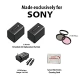 Buy 2 Pack Of Li-Ion Extended Life Replacement Battery Pack for Sony NP-FV70 3600mAh... by Sunset