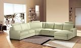 2225 - Modern Bonded Leather Sectional Sofa
