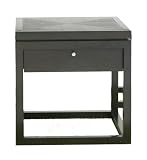 Pinzon Ellington Wood Side Table, Java