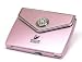 Kitchen & Housewares : Danielle Pink Metallic Envelope Compact 5x Magnification Mirror Made With Crystalized Swarovski Elements