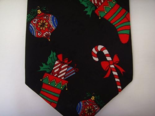 Mens Tie Necktie Red Black Christmas Clothing Collectible