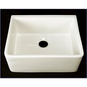 Kitchen Farmhouse Apron Front Sink - Bisque Single 24 by 