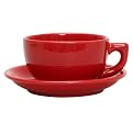 COLORcode Cappuccino Cup and Saucer Set Service for 2 - Rhubarb