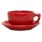 COLORcode Cappuccino Cup and Saucer Set Service for 2 - Rhubarb