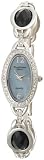 418xejgYTeL. SL160  Marcel Drucker Womens Silver Tone Black Agate & Crystal High Fashion Watch #22 514