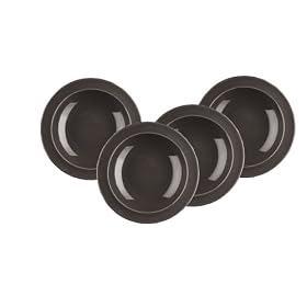 Emile Henry 9-inch Soup Pasta Bowls, Set of 4, Slate by Emile Henry