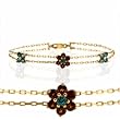 Yellow Gold Multi-Color Semi Precious Stone Bracelet