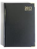 2013 A5 Page a Day Diary + Time Gold Edge Any Colour Black, Red or Blue