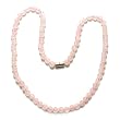 Rose Quartz 6mm Bead Choker Necklace with Magnetic Snap Closure