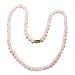 Rose Quartz 6mm Bead Choker Necklace with Magnetic Snap Closure