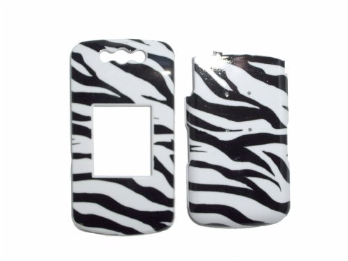 ZEBRA SKIN DESIGN SNAP-ON COVER HARD CASE PROTECTOR for BLACKBERRY PEARL FLIP 8220