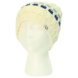 Indianapolis Colts Breast Cancer Awareness Fashion Winter Knit Hat - Off White / Navy / Gray