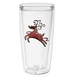 Whimsical Reindeer 16 oz Insulated Beverage Tumbler, Clear