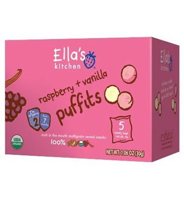 Ella's Kitchen Puffits, Raspberry & Vanilla (4x1.06)