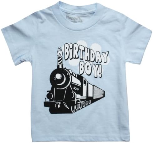 Happy Family Clothing Little Boys' Choo Choo Train Birthday Boy T-Shirt