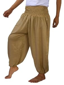 Genuine Cotton Rayon Harem Genie Yoga Pants Aladdin Hippie Baggy Trousers